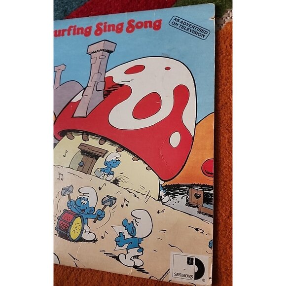 1980 The Smurfs Vintage Record Smurfing Sing Song Vinyl LP - Picture 3 of 8